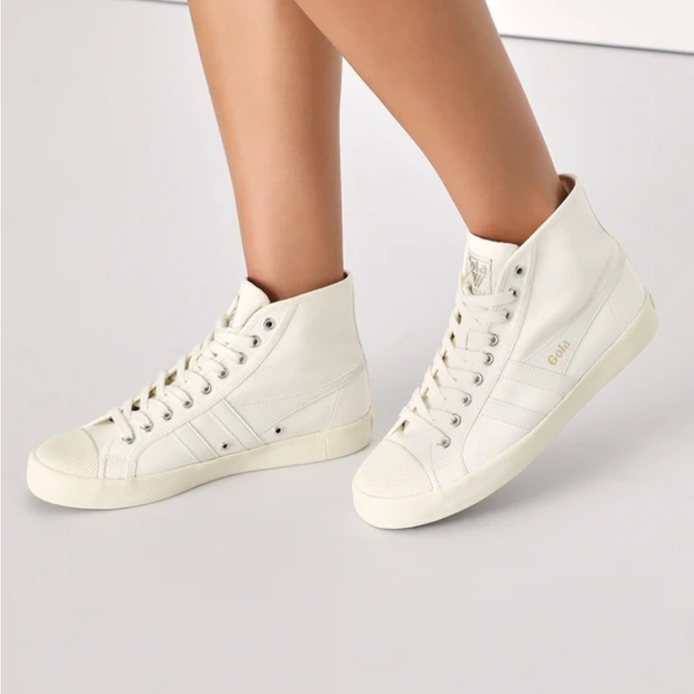 NWT! Gola Coaster High Top Off White Lace-Up Sneakers